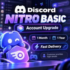 Discord Nitro / Nitro Basic | 1/12 мес. | Апгрейд аккаунта | Быстрая доставка