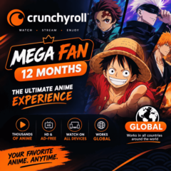 Crunchyroll MEGA FAN [1 / 12 месяцев] Прямое пополнение ИЛИ новый личный аккаунт