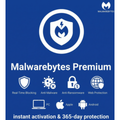 Malwarebytes Premium — подписка на 1 год для 1 устройства