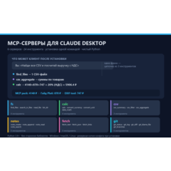 MCP-серверы для Claude Desktop: 6 серверов на Python, 24 инструмента (исходники)