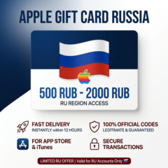 🇷🇺⚡ Apple Gift Card Россия | App Store & iTunes (500 - 2000 RUB) 🚀