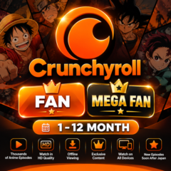Crunchyroll | FAN | MEGA FAN — от 1 до 12 месяцев (НОВЫЙ / ПРОДЛЕНИЕ)