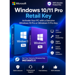 🔑  Ключ Windows 10/11 Pro (Retail) | 1 ПК | Онлайн-активация | Мгновенная доставка