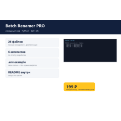 Batch Renamer PRO — исходный код