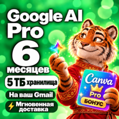 ⚡ [24/7 АВТО] GOOGLE AI PRO 6 МЕС | Gemini Advanced | 5TB Облако | НА ВАШ АККАУНТ