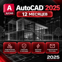 Autodesk AutoCAD 2025 — 12 месяцев, на ваш аккаунт