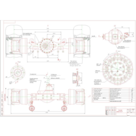 The drawing of the rear axle of MAZ-6317