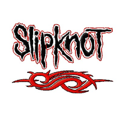 Машинная вышивка логотип группы  SlipKnot