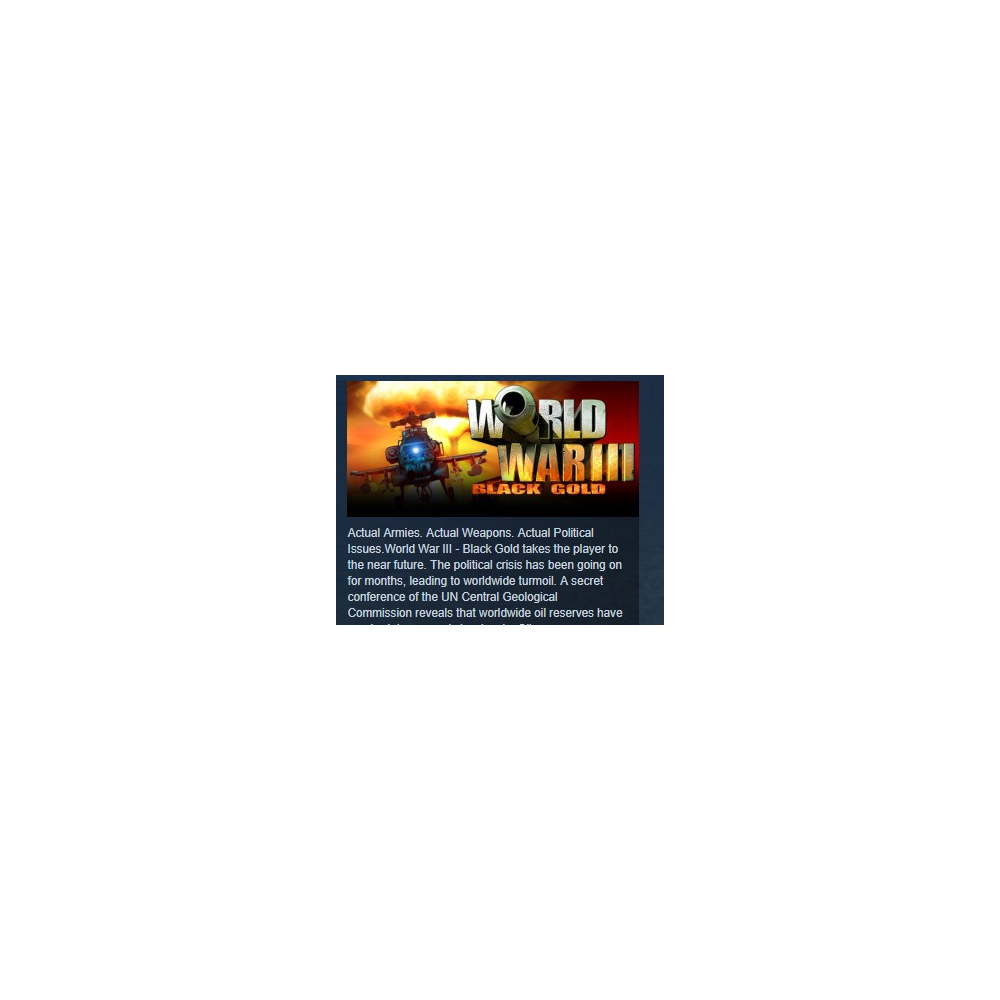 World War III Black Gold STEAM KEY REGION GLOBAL+РОССИЯ
