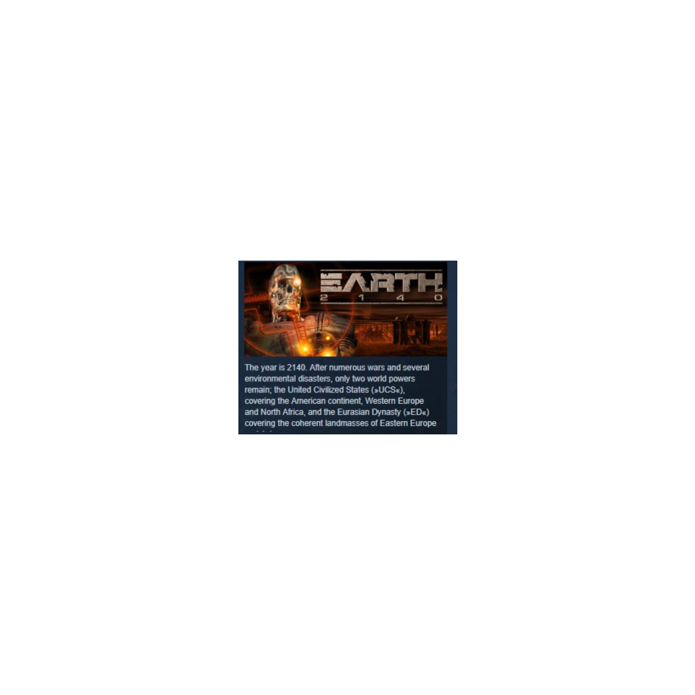 Earth 2140 HD STEAM KEY REGION GLOBAL+РОССИЯ