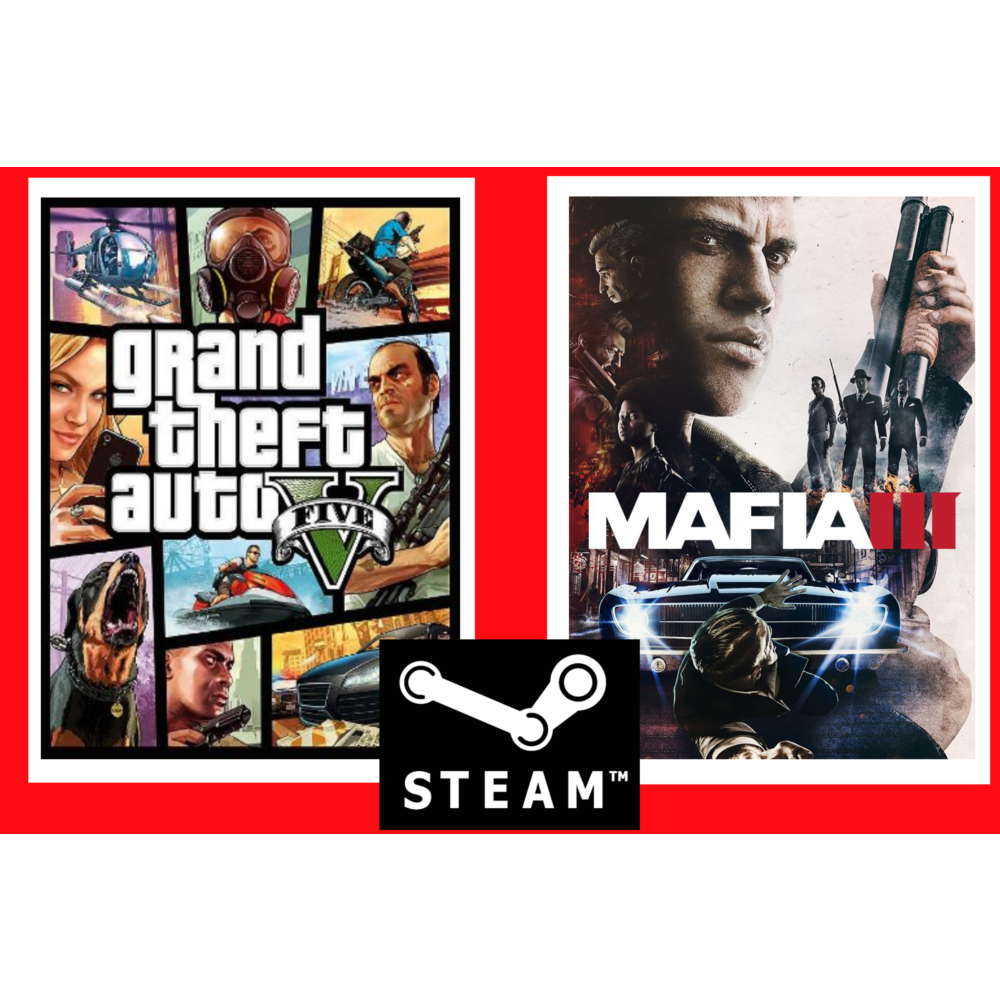 🚀GTA 5 + MAFIA 3 - STEAM (Region Free) (ГТА5+ МАФИЯ 3)