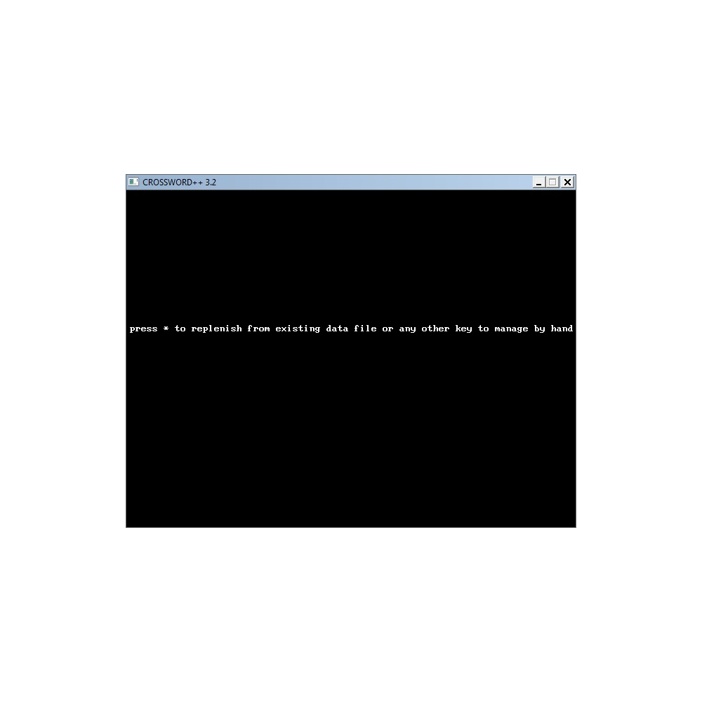 Программа CROSSWORD 3.2