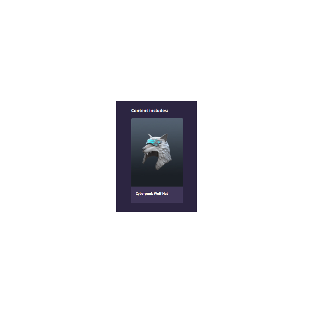 ⭐️ Roblox: Cyberpunk Wolf Hat Drop #1 🔑