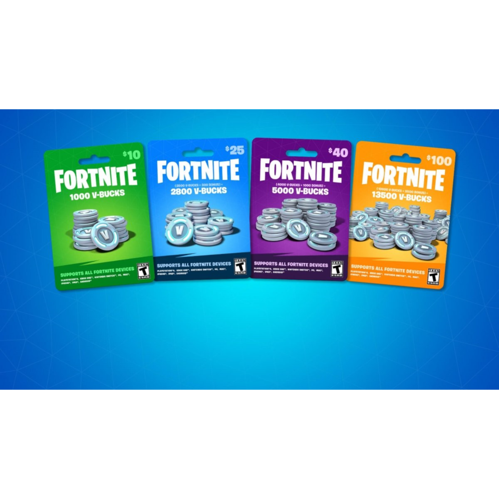 🎮FORTNITE! 1000 - 2800 - 5000  V-Bucks EPIC+ GIFT