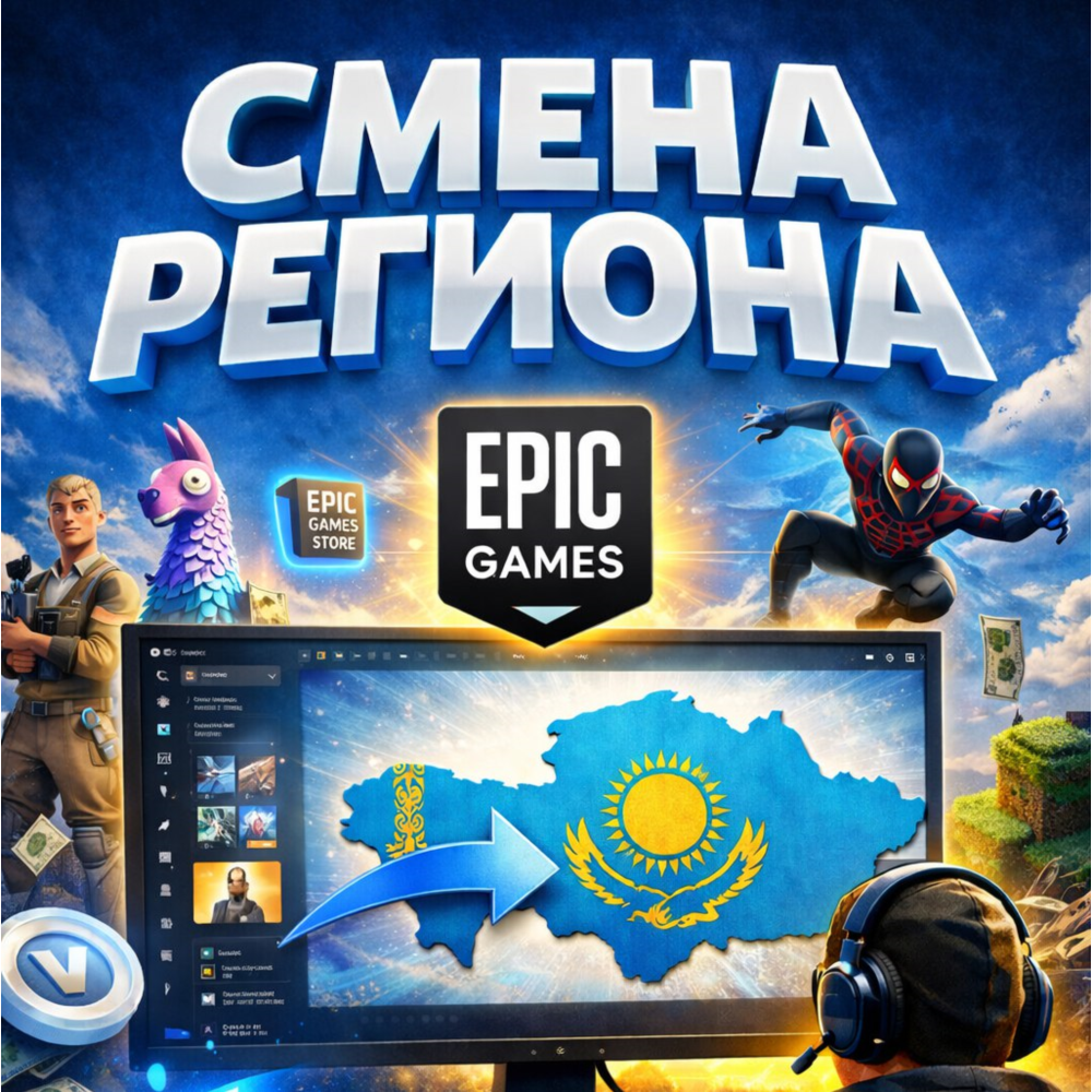 ✅СМЕНА РЕГИОНА EPIC GAMES НА КАЗАХСТАН✅5 МИНУТ🔥