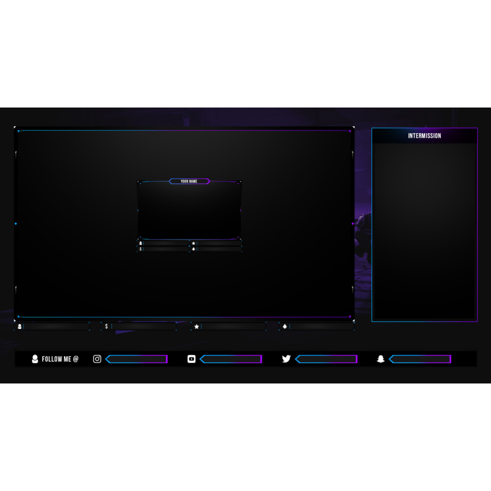 Заставки и оверлеи Twitch Photoshop Fortnite