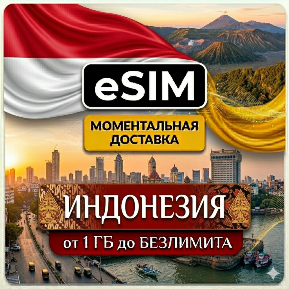 eSIM - Индонезия | Бали | Интернет | Туристическая | AIRALO | Premium | есим