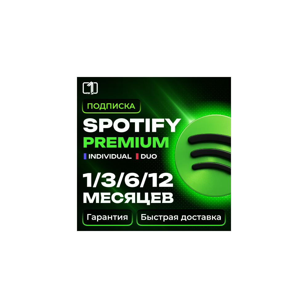АВТО Spotify Индивидуальная | Для Двоих 1-3-6-12