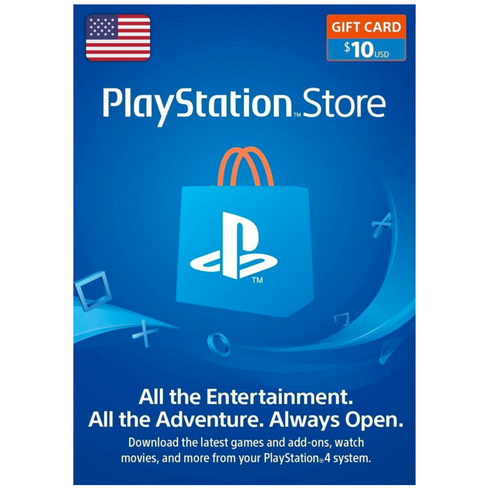 🎮Подарочная PSN карта PlayStation Network 10$🔵(USA)🔴
