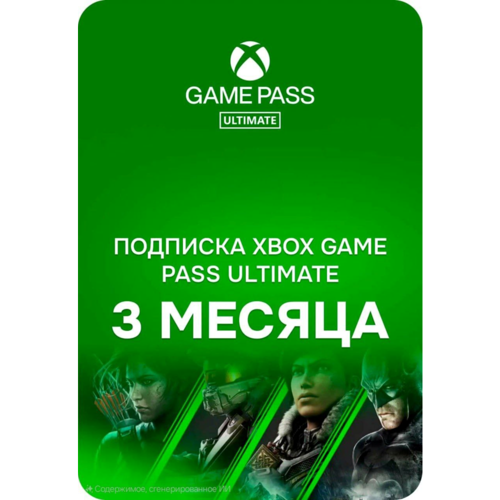 ✅🔑· КЛЮЧ · Xbox Game Pass Ultimate на 3 месяца ·