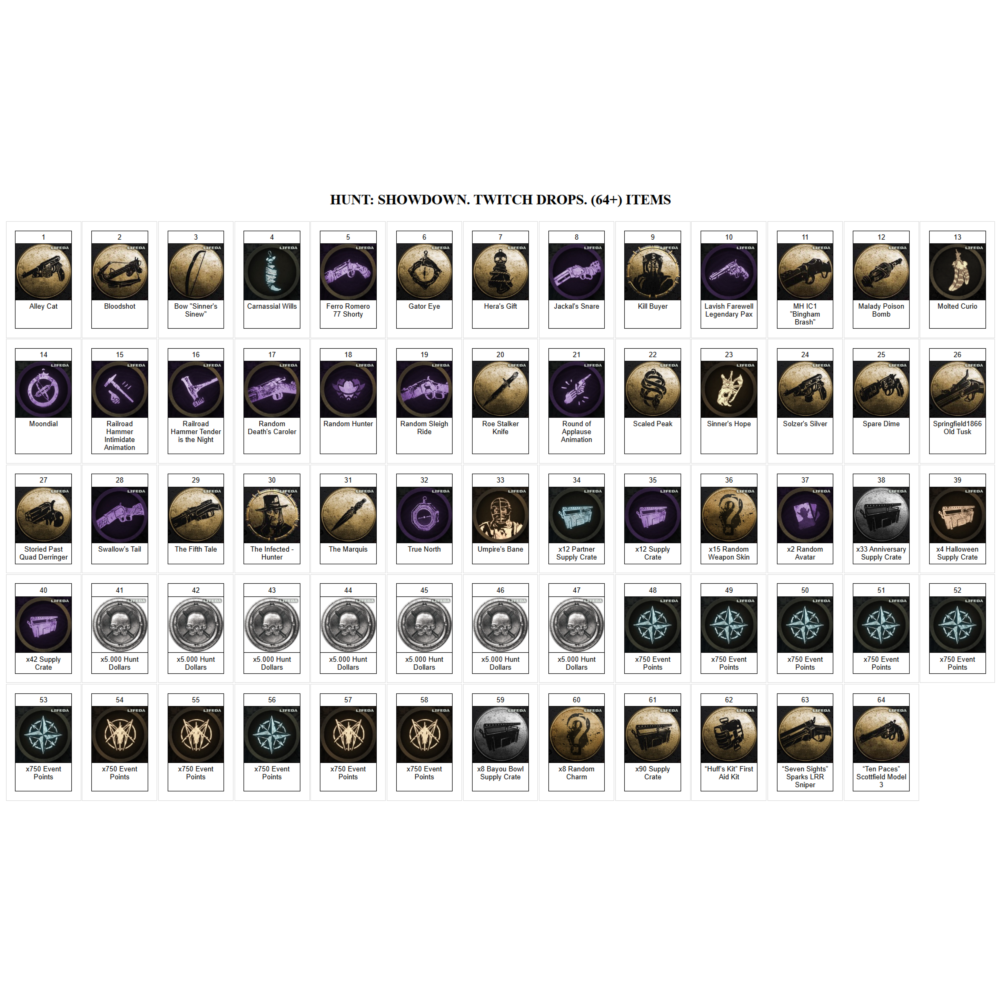 HUNT: SHOWDOWN 1896【ТВИЧ ДРОПЫ】СКИНЫ | 280+ ПРЕДМЕТОВ + GIFT