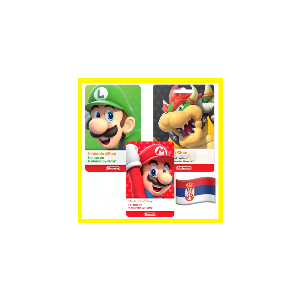 ⭐️ВСЕ КАРТЫ⭐🇷🇸Nintendo Gift Card 15-150 EUR (Сербия)