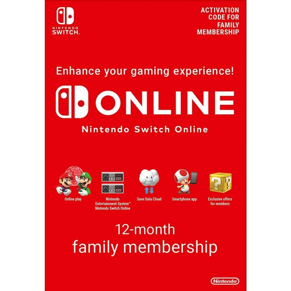 🔥Nintendo Switch Online Семейная Подписка 12 МЕС🔑(EU)