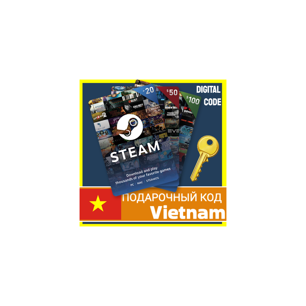 СТИМ КАРТЫ 🇻🇳 ВЬЕТНАМ STEAM КОД ПОПОЛНЕНИЯ | ПОПОЛНИТЬ СТИМ Vietnam Dong ₫ VN
