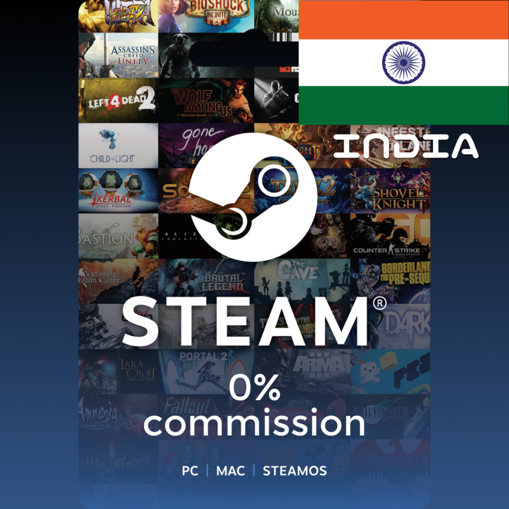 🔑 Карты пополнения 🔥 Steam ИНДИЯ ⚡ India INR МыЛучшие