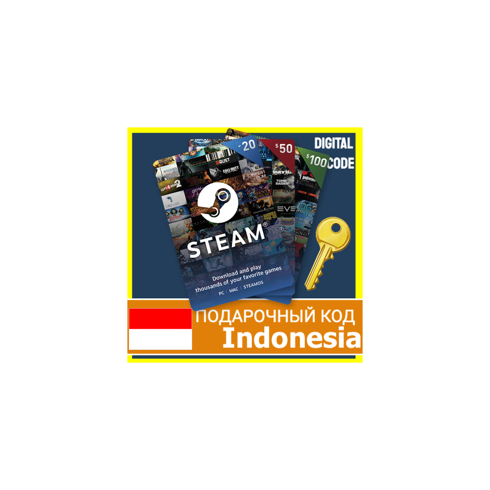 СТИМ КАРТЫ 🇨🇱 ИНДОНЕЗИЯ STEAM КОД ПОПОЛНЕНИЯ | ПОПОЛНИТЬ Indonesia СТИМ IDR ID