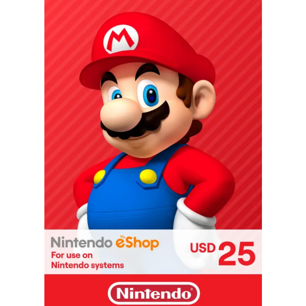 🎁 КАРТА ОПЛАТЫ NINTENDO ESHOP — 25 USD [USA]