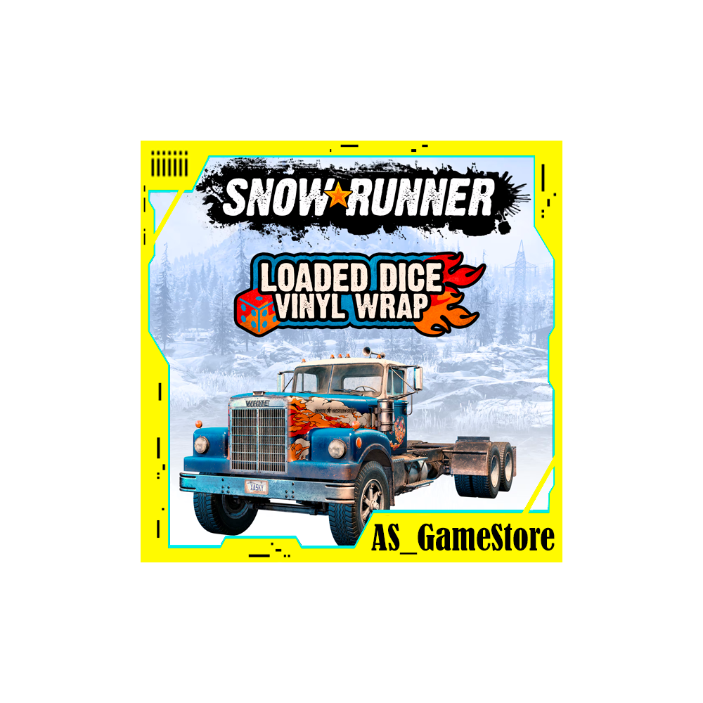 🔵SnowRunner - Виниловая плёнка Loaded Dice Vinyl Wrap | PS Турция Украина