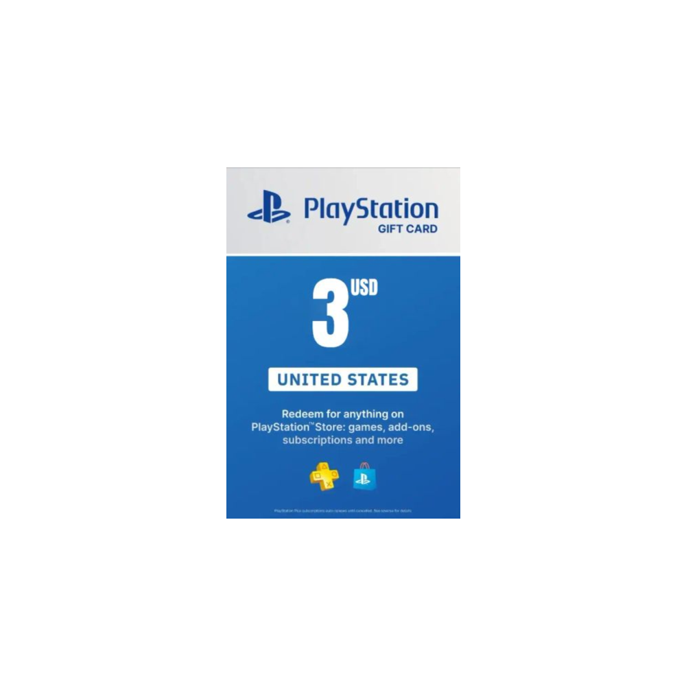 Playstation Network PSN $3 (USA) - без комиссии