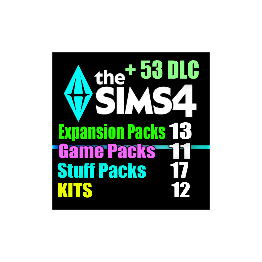 SIMS 4 + 53 DLC (13 дополнений・11 наборов・17 каталогов・9 комплектов)
