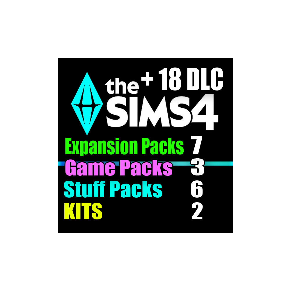 SIMS 4 + 18 DLC (7 допов・3 наборов・6 кат.・2 компл.)