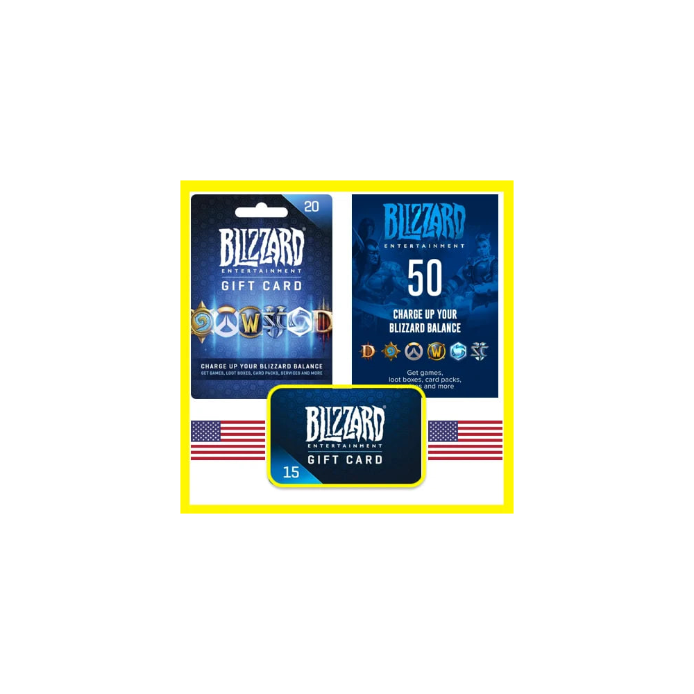 ПОДАРОЧНЫЕ КАРТЫ Battle.net 5-500 USD США