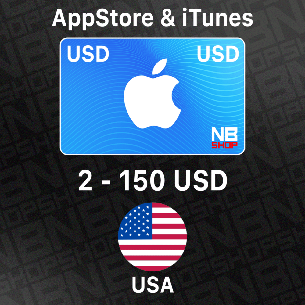 Подарочные карты Apple iTunes 2 - 150 USD (USA) США