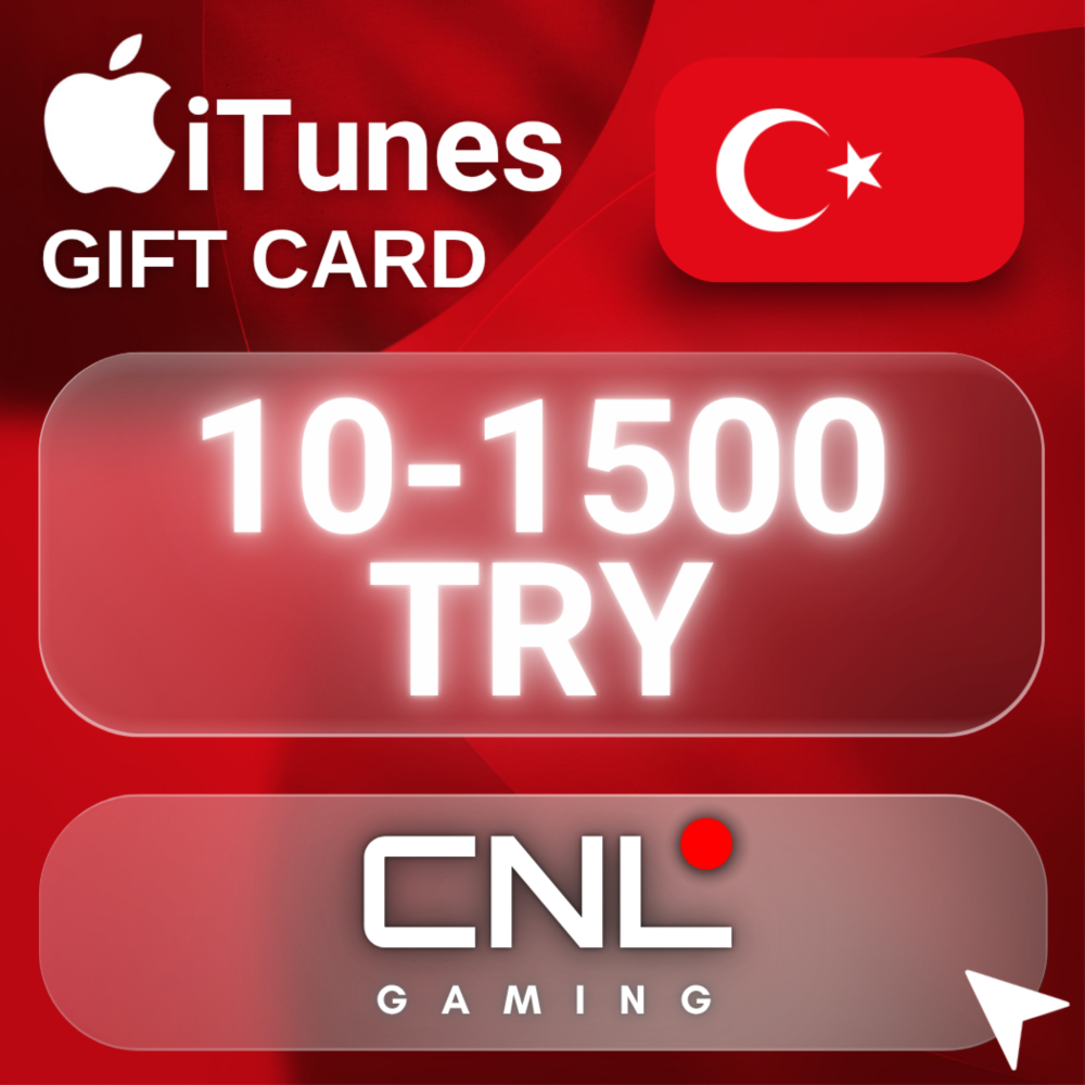 Apple и iTunes 10–1500 TRY (Подарочная карта)
