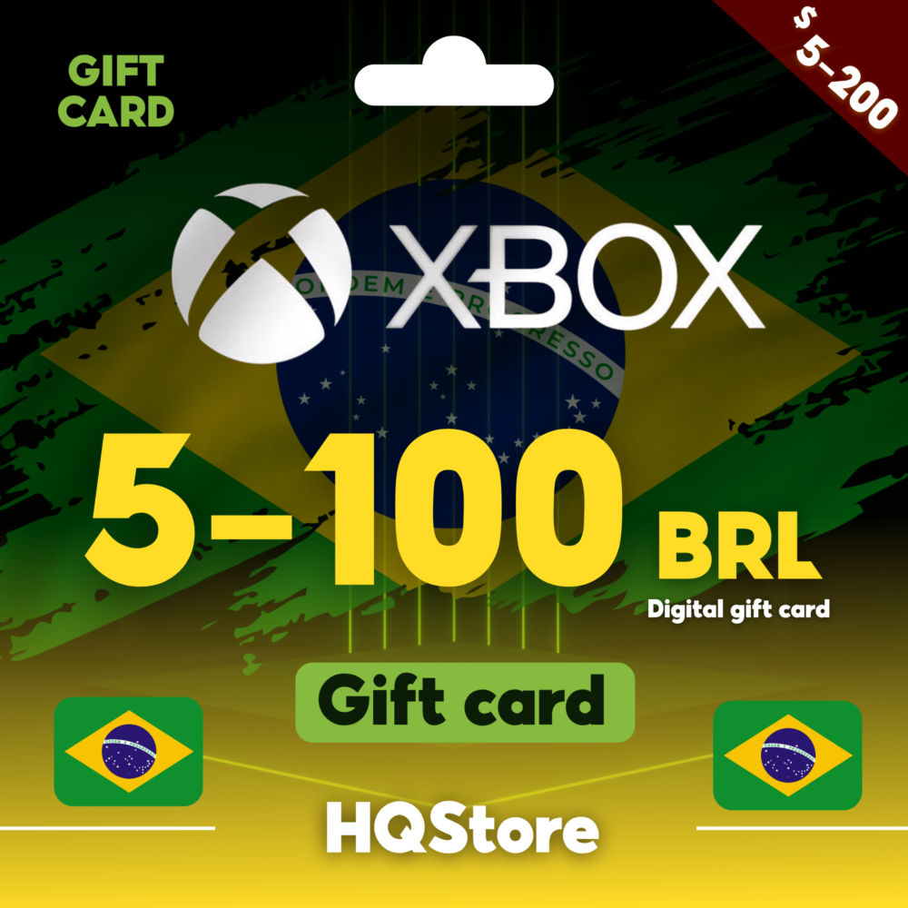 🎉 Подарочная карта Xbox Live 5 10 20 40 50 100 200 BRL