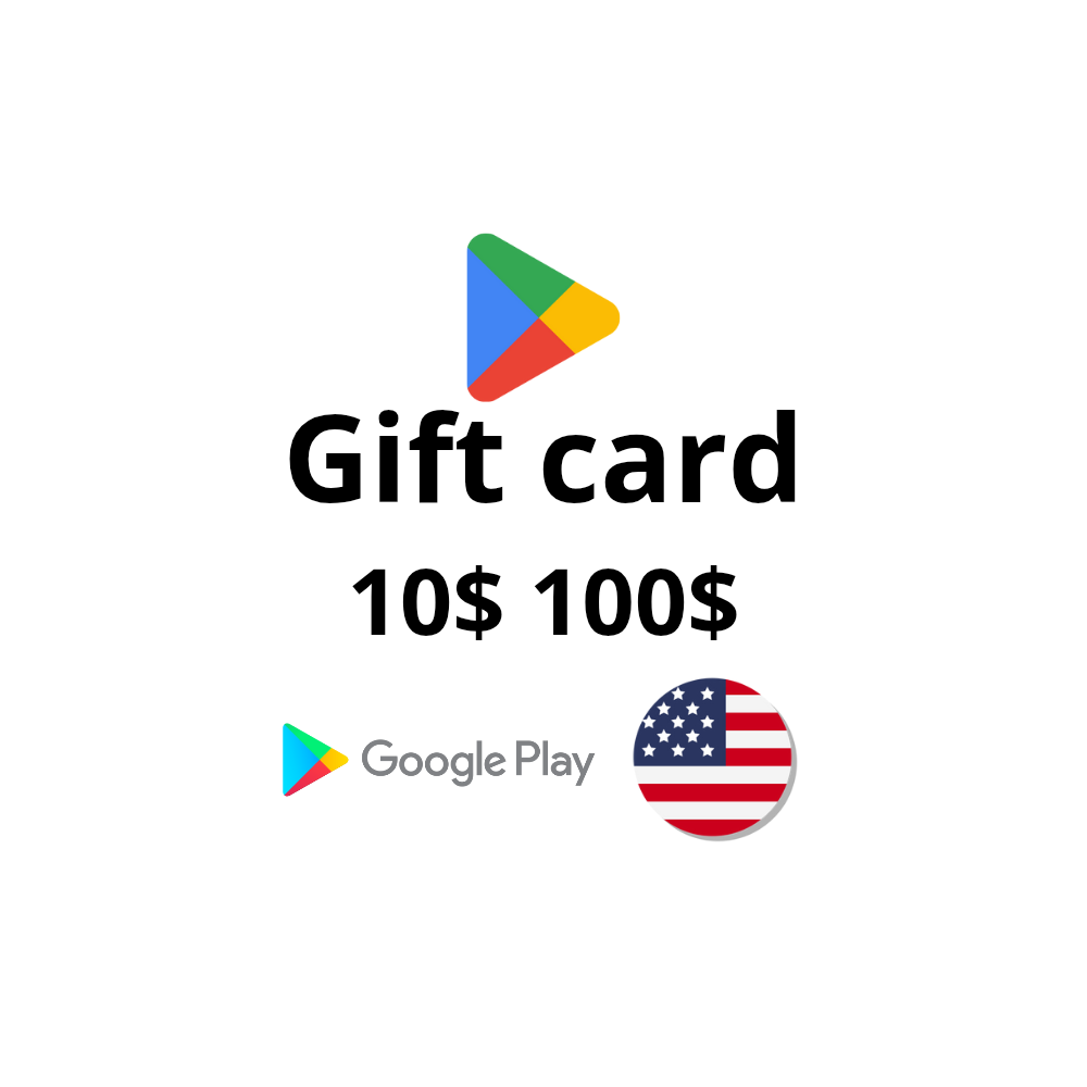 Подарочная карта Google Play на 10$ США с мгновенной до