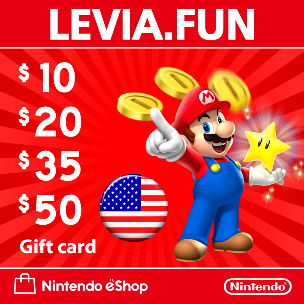 Карты Nintendo eShop 10-50 USD АВТОДОСТАВКА