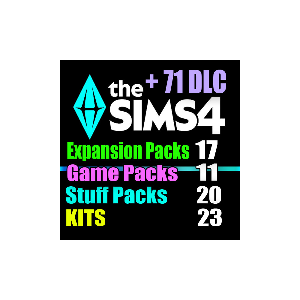 SIMS 4 + 71 DLC (17 допов・11 наборов・20 кат.・23 компл.)