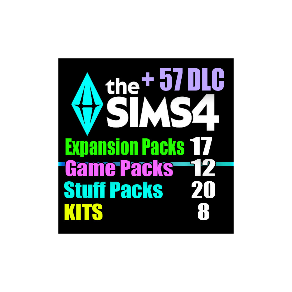 SIMS 4 + 57 DLC (17 допов・12 наборов・20 кат.・8 компл.)