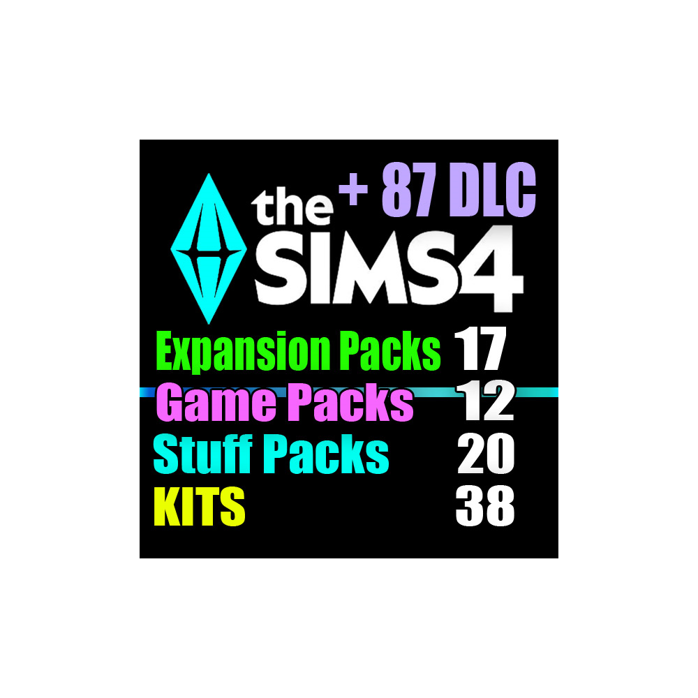 SIMS 4 + 87 DLC (17 допов・12 наборов・20 кат.・38 компл.)