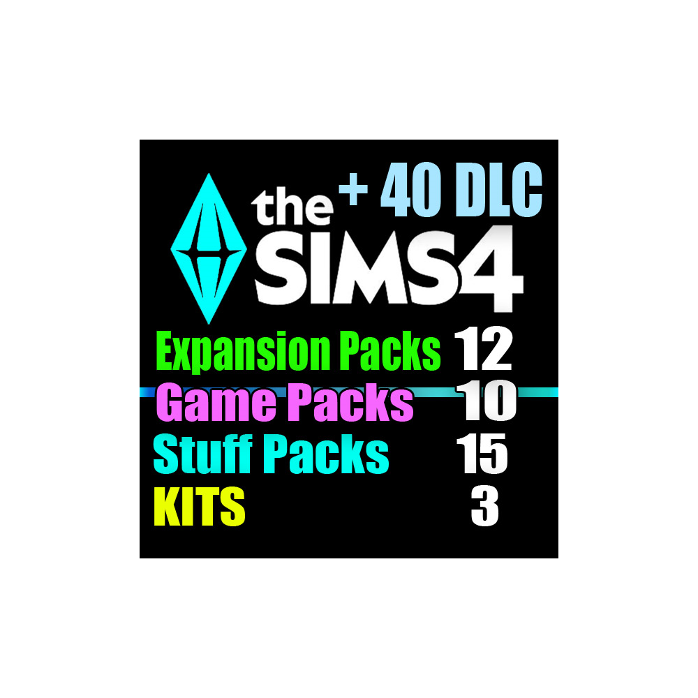 SIMS 4 + 40 DLC (12 допов・10 наборов・15 кат.・3 компл.)