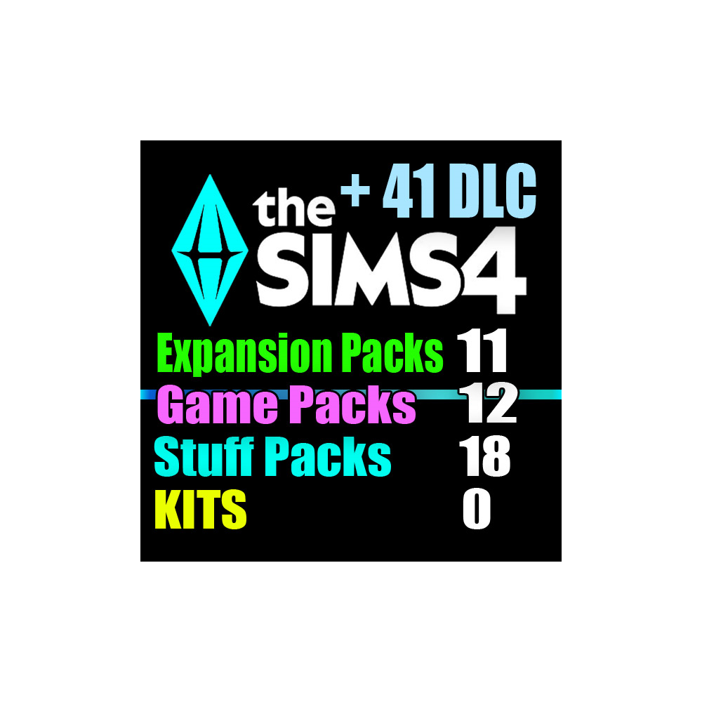 SIMS 4 + 41 DLC (11 допов・12 наборов・18 кат.・0 компл.)