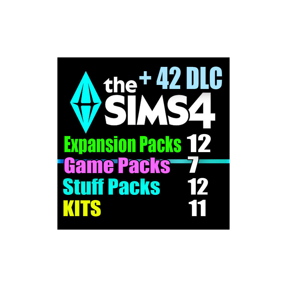 SIMS 4 + 42 DLC (12 допов・7 наборов・12 кат.・11 компл.)