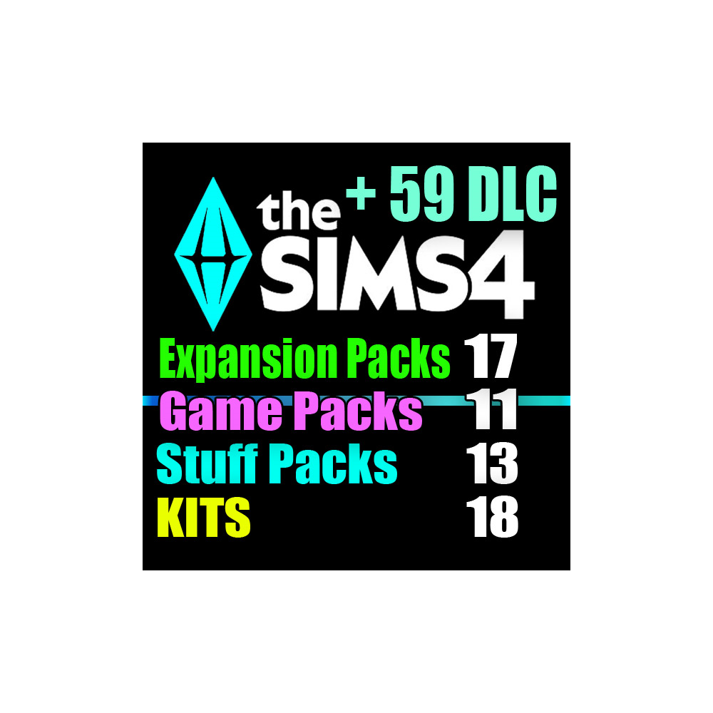 SIMS 4 + 59 DLC (17 допов・11 наборов・13 кат.・18 компл.)