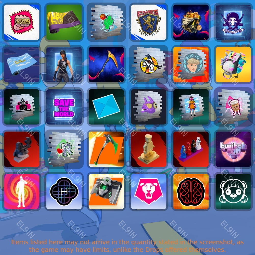 🌟Fortnite👑Твич Дропсы⭐30 предметов + 🎁