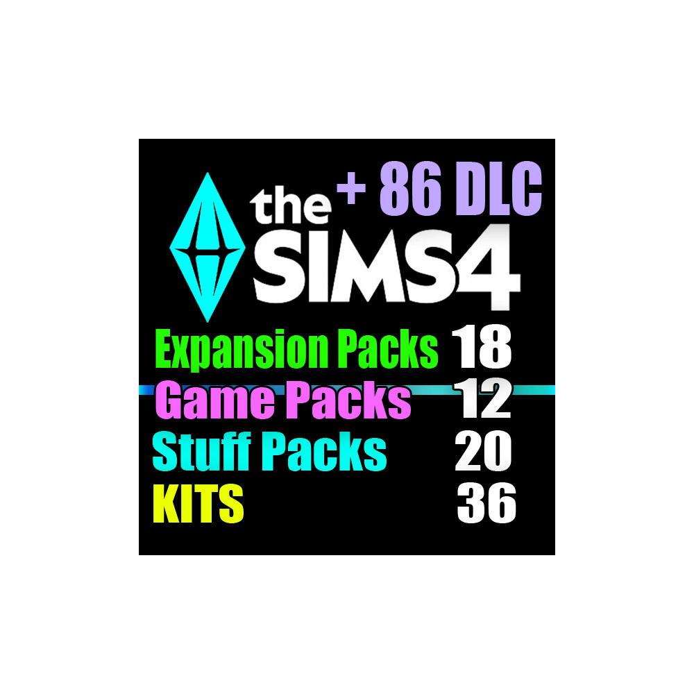 SIMS 4 + 86 DLC (18 допов・12 наборов・20 кат.・36 компл.)